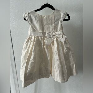 Gymboree Cream Pleated Kids Dress with Bow
